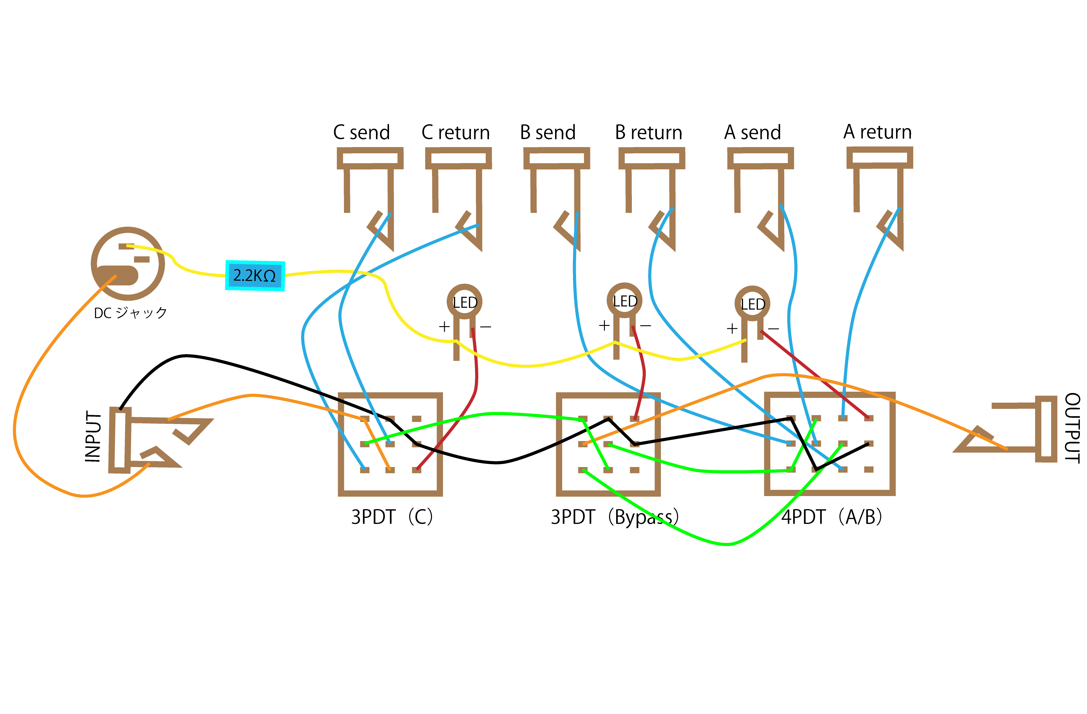 3ループスイッチャーの配線図